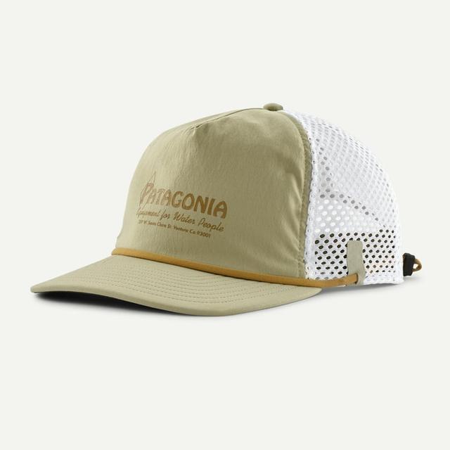 Patagonia Merganzer Hat water people banner: weathered stone