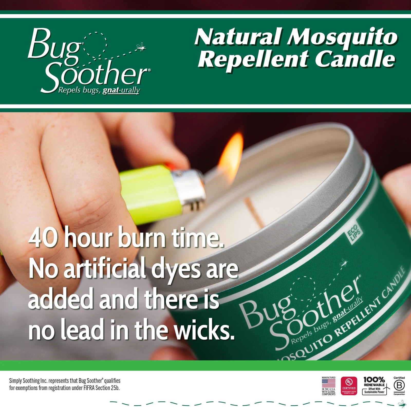 Bug Soother 8oz Candle Tin
