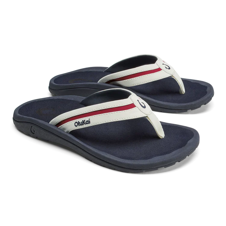 Mens Olukai M Ohana Palua Bright White/Americana