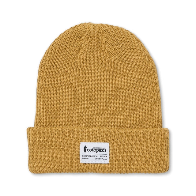 Unisex Wharf Beanie - Cotopaxi Patch Bronze
