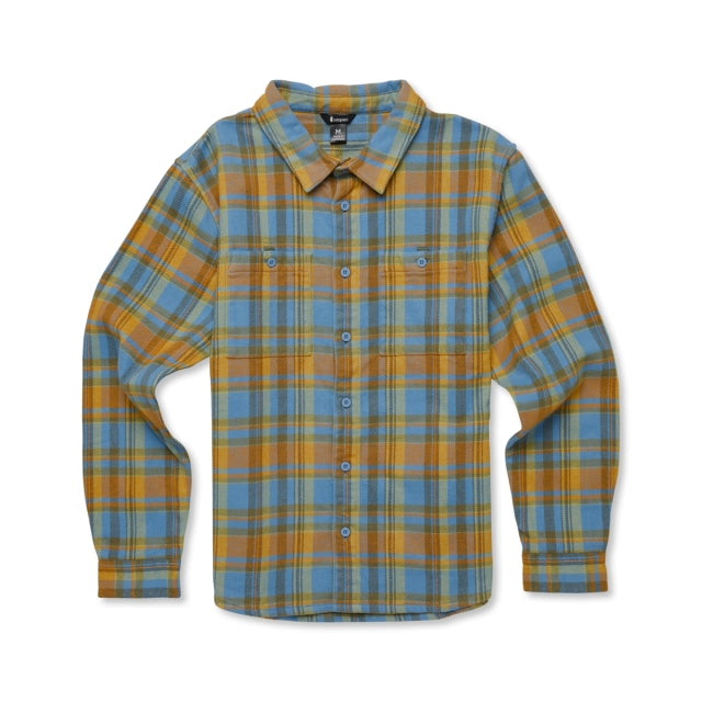 Cotopaxi Mens Mero Organic Flannel Shirt Fjord and Seed Plaid