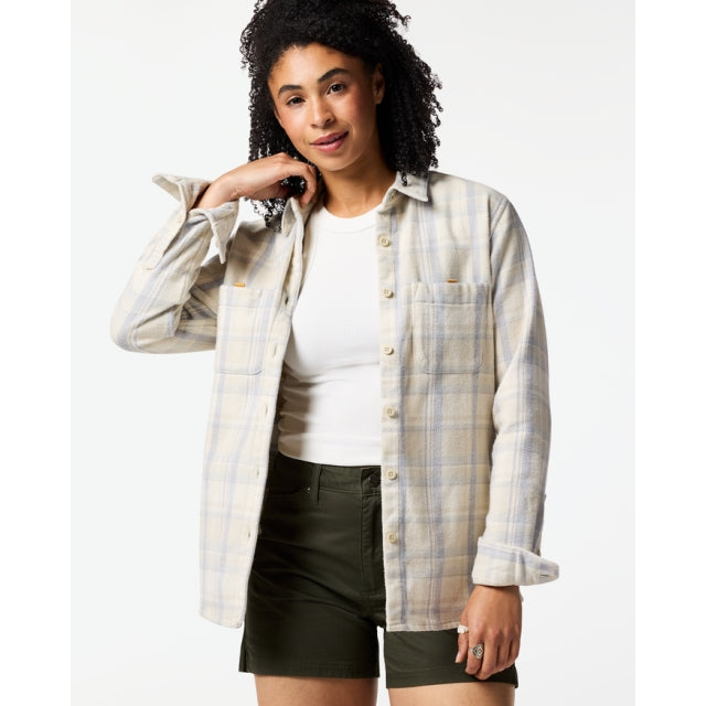 Cotopaxi Womens Mero Organic Flannel Shirt indigo plaid