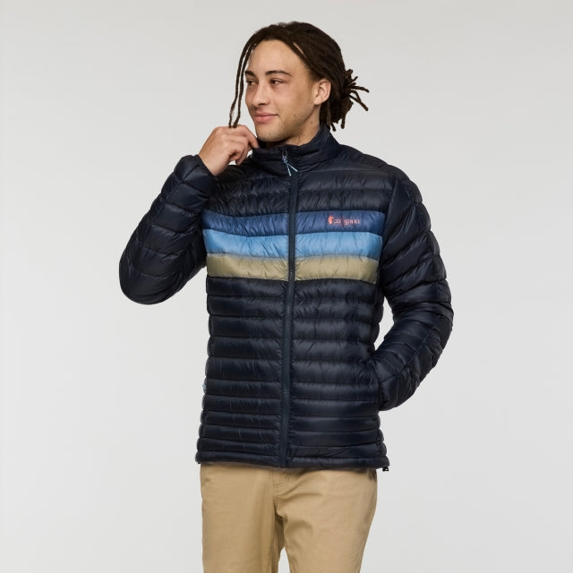 Cotopaxi Mens Fuego Down Jacket Carbon Stripes