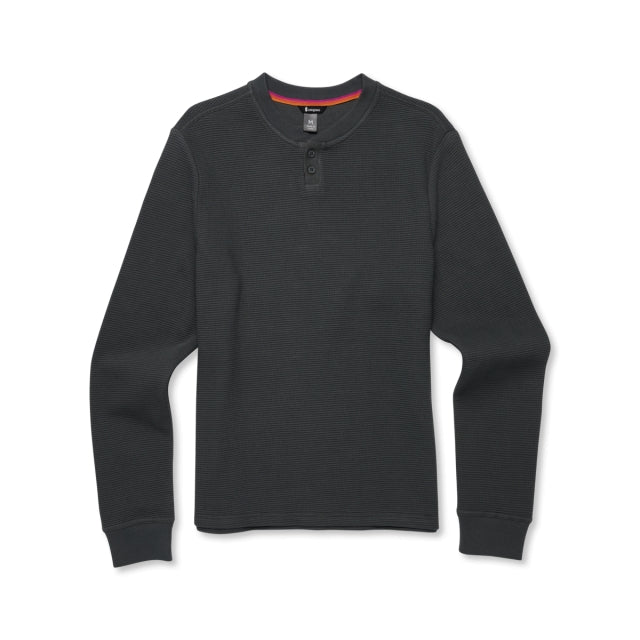 Cotopaxi Mens Atajo Long-sleeve Waffle Henley Charcoal