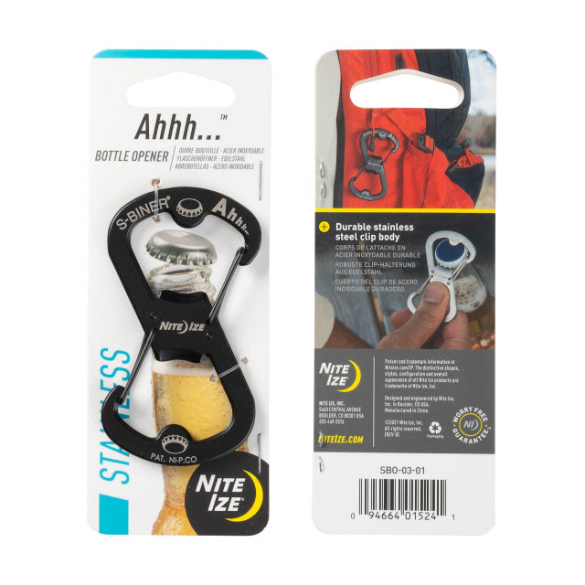 Nite Ize Ni S-biner Ahhh Bottle Opener Black
