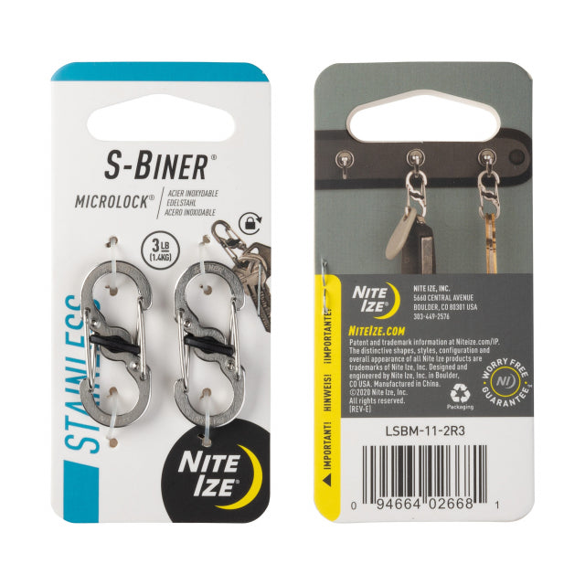 Nite Ize Ni Microlock Ss S-biner 2pk SS