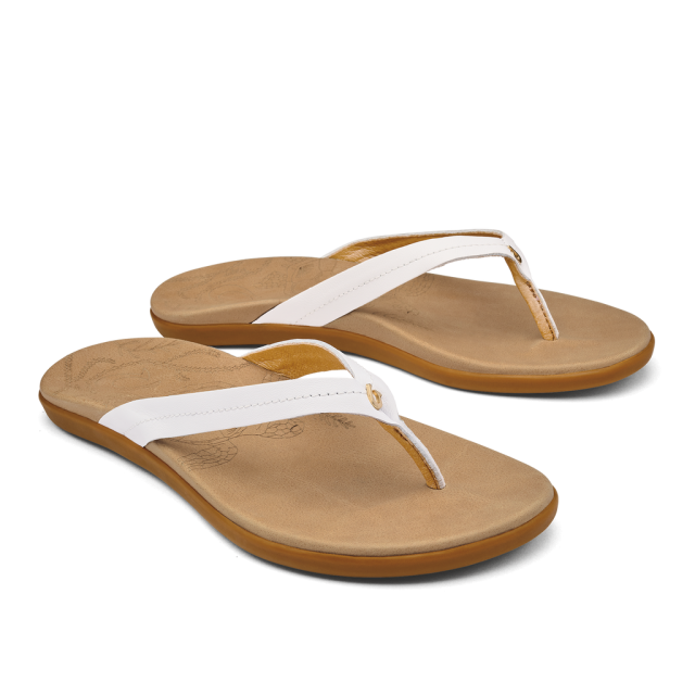 Olukai Honu Bright White / Golden Sand