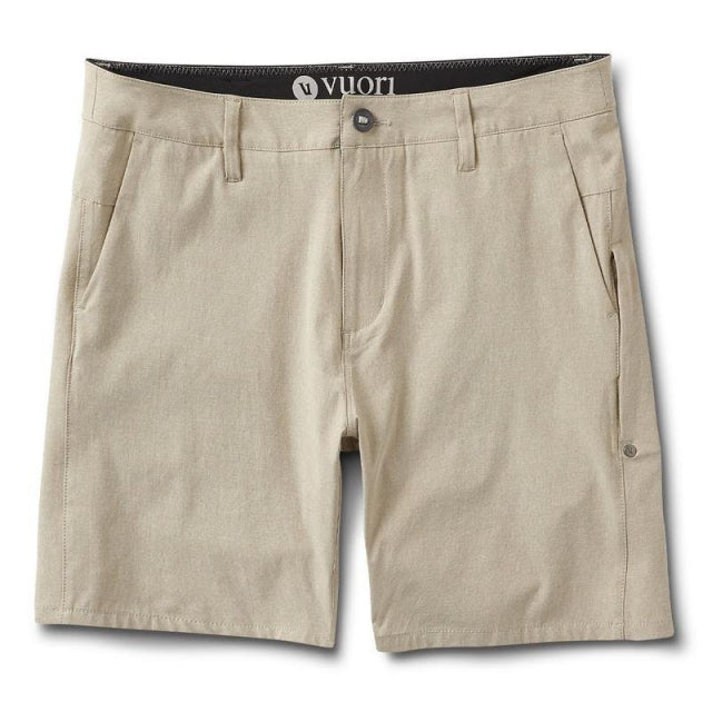Vuori Aim Short Khaki Linen Texture