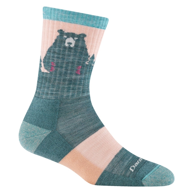 Darn Tough Bear Town Micro Crew Lightweight With Cushion Hiking Socks Quartz