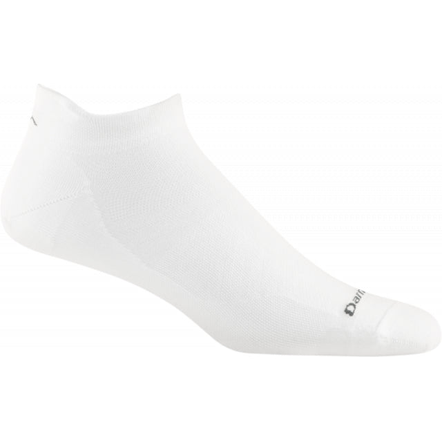 Darn Tough Run No Show Tab Ultra Lightweight Cushion Running Socks White