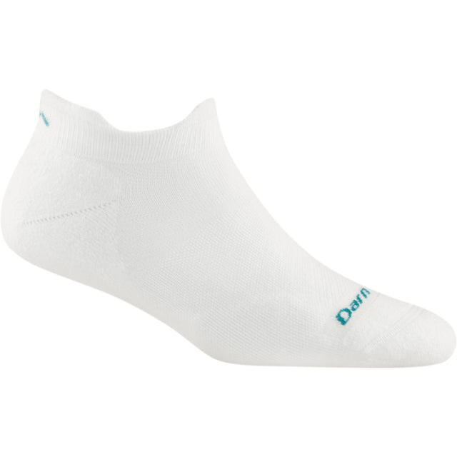 Darn Tough Run No Show Tab Ultra Lightweight Cushion Running Socks White