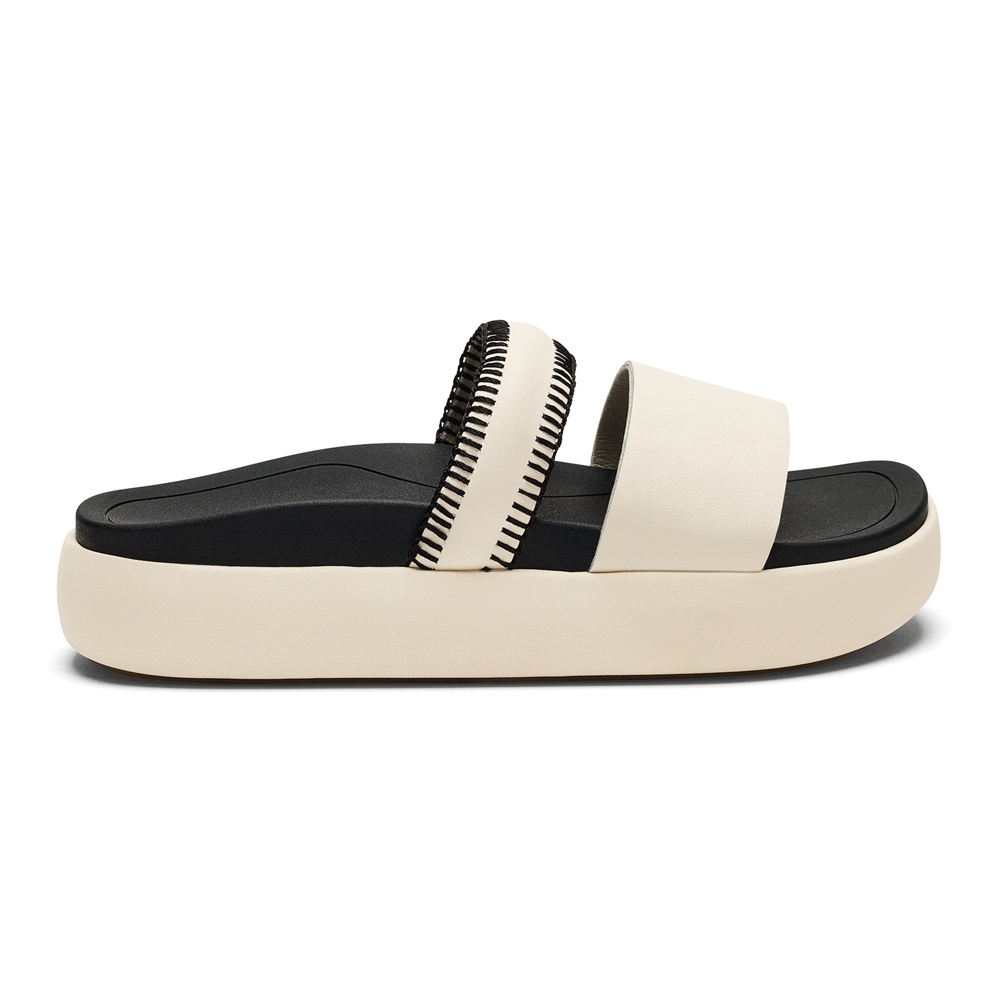 Olukai Womens Pae Sandal White Sand/Lava Rock