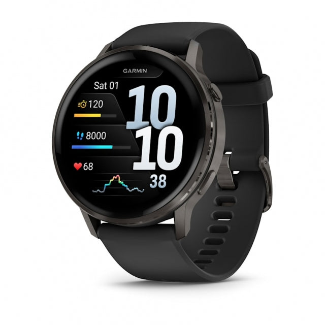 Garmin Venu 4 (45mm) Black w/ Slate + Black