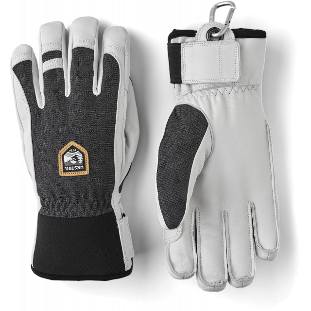 Mens Hestra M Army Leather Patrol Glove Charcoal
