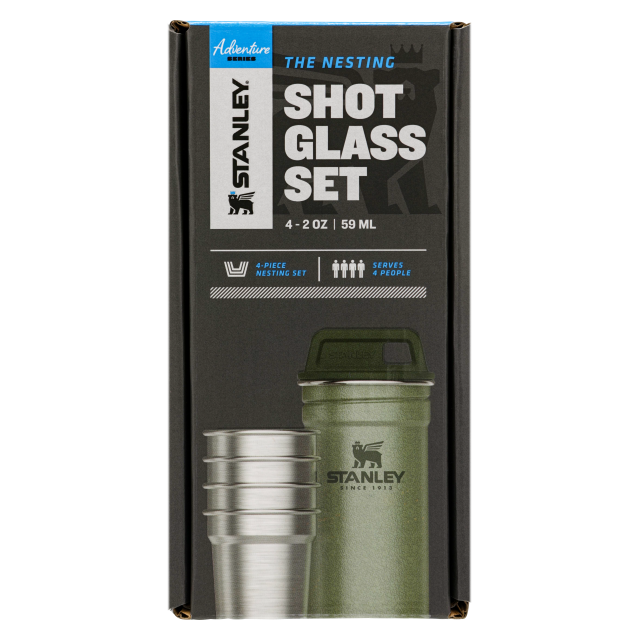 Stanley The Nesting Shot Glass Set Hammertone Green