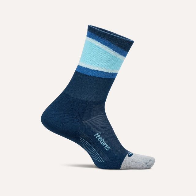 Feetures Unisex Elite Light Cushion Mini Crew blue bounce