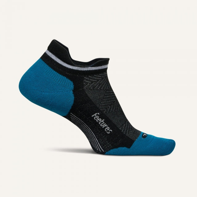 Feetures Elite Max Cushion No Show Tab Black Sea