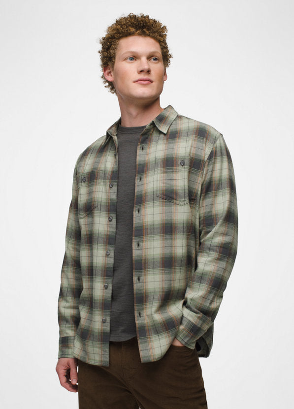 Prana Mens Dolberg Flannel Shirt Cavern