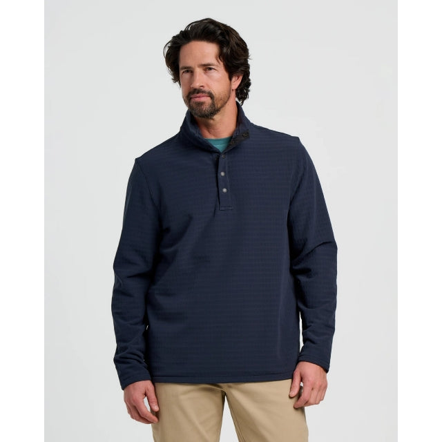 Free Fly Apparel Gridback Fleece Snap Pullover Deep Navy
