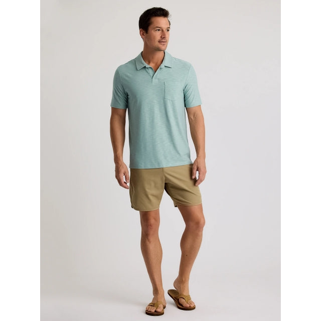 Free Fly Apparel Bamboo Slub Polo Ii Ocean Mist