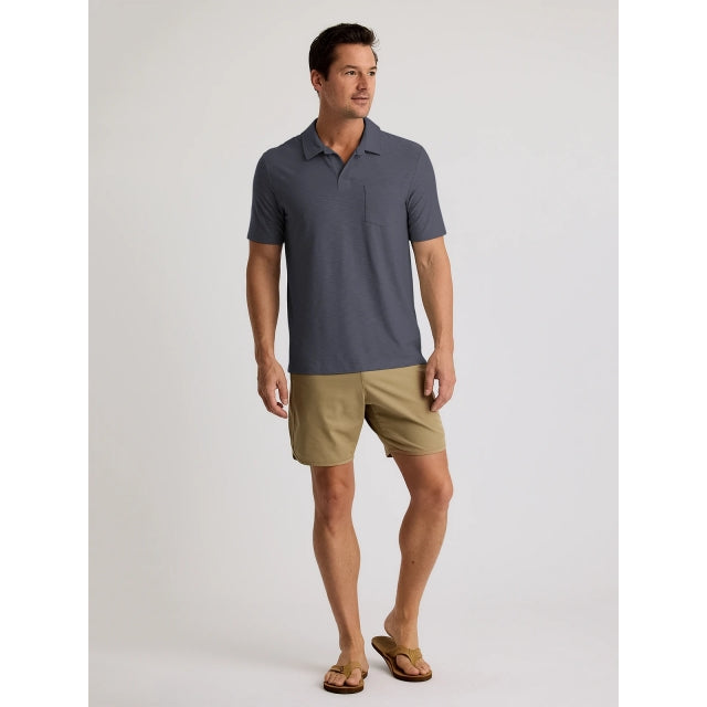 Free Fly Apparel Bamboo Slub Polo Ii Storm Cloud
