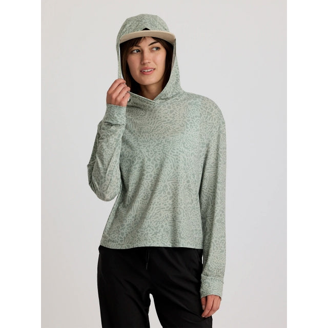Free Fly Apparel Elevate Lightweight Hoodie Drifter Print - Desert Sage