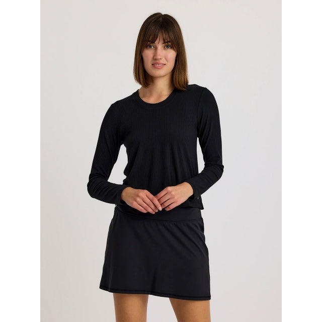 Free Fly Apparel Ribbed Bamboo Long Sleeve Black