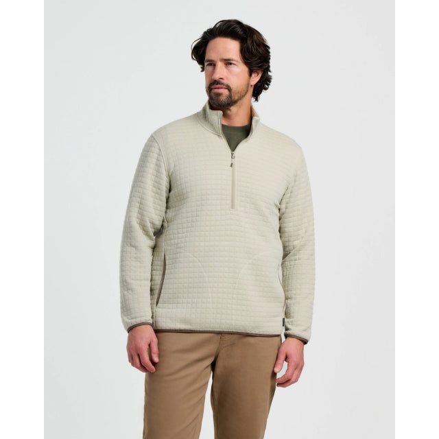 Free Fly Apparel Mens Downvalley Quarter Zip heather sandstone