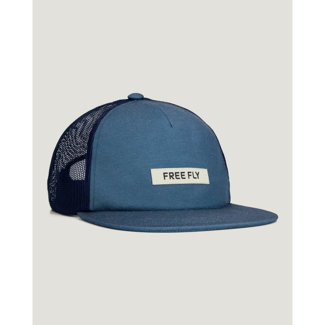 Free Fly Ff U Reverb Packable Trucker Hat Pacific Blue
