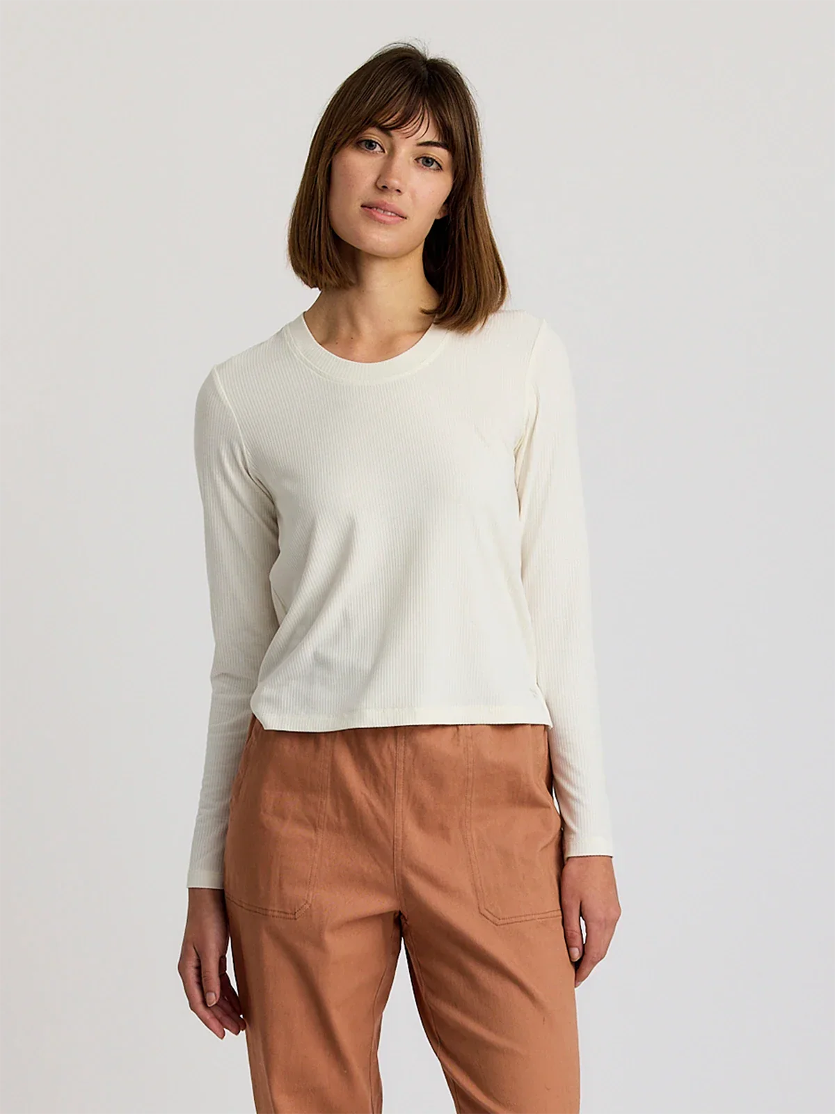 Free Fly Apparel Womens Ribbed Bamboo Long Sleeve tea