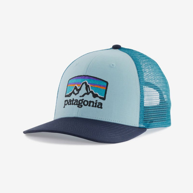 Patagonia Pat M Fitz Roy Horizons Trucker Hat Fin Blue w/New Navy