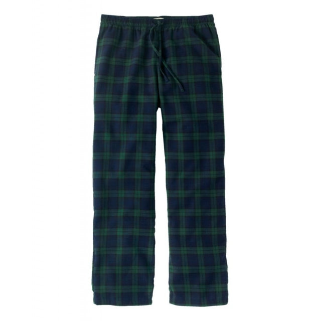 Ll Bean Brand Scotch Plaid Flannel Sleep Pant 32" Black Watch Tartan