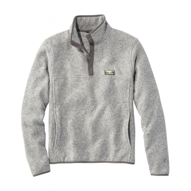 Ll Bean Brand Bean's Sweater Fleece Pullover Regular Grey Heather