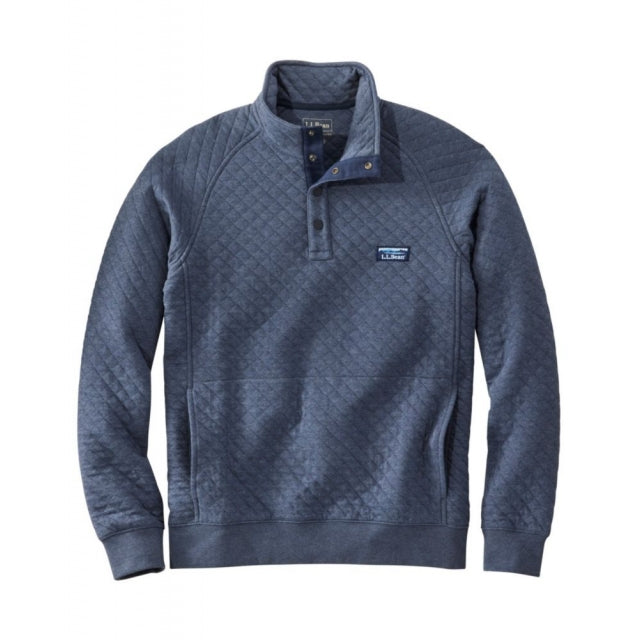 Ll Bean Brand Bean's Quilted Sweatshirt Regular Indigo Heather