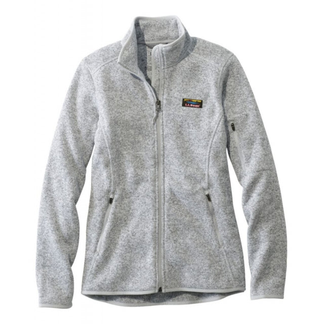 Ll Bean Brand Bean&#39;s Sweater Fleece Full-zip Jacket Regular Pewter