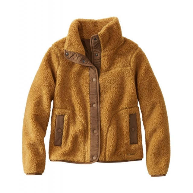 Ll Bean Brand Bean's Sherpa Fleece Jacket Regular Antique Gold