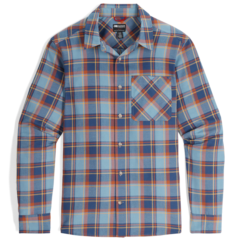 Outdoor Research Mens Ravenna Flannel Shirt Rainforest Plaid