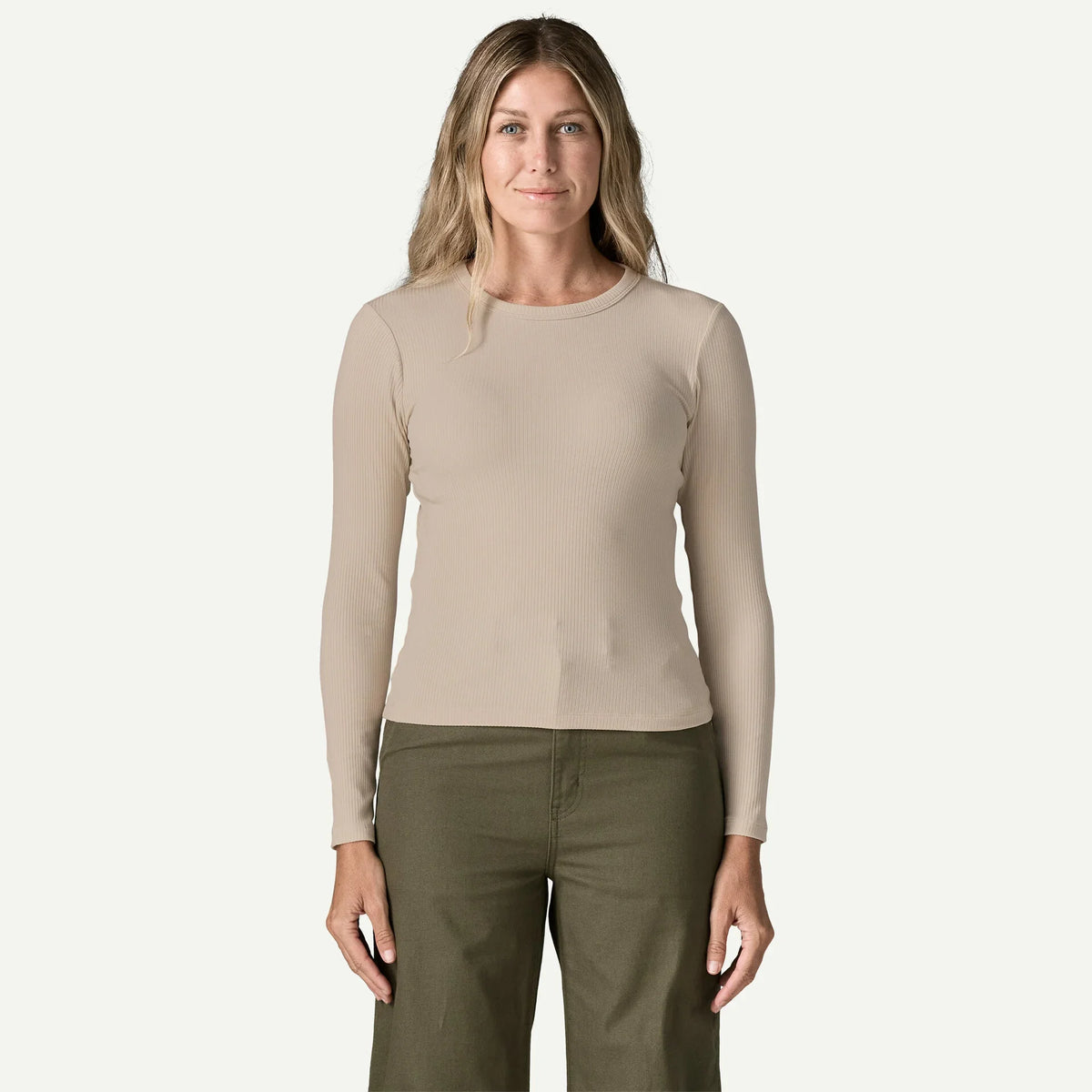 Patagonia Womens Rib Knit Top blue sage