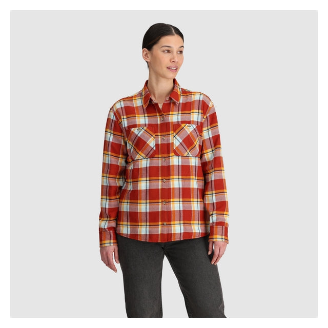 Outdoor Research Or W Feedback Flannel Twill Shirt Jupiter Plaid