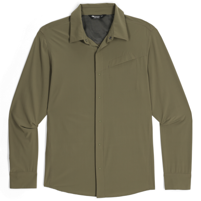 Outdoor Research Mens Or M Astroman Ls Sun Shirt Ranger Green Plaid