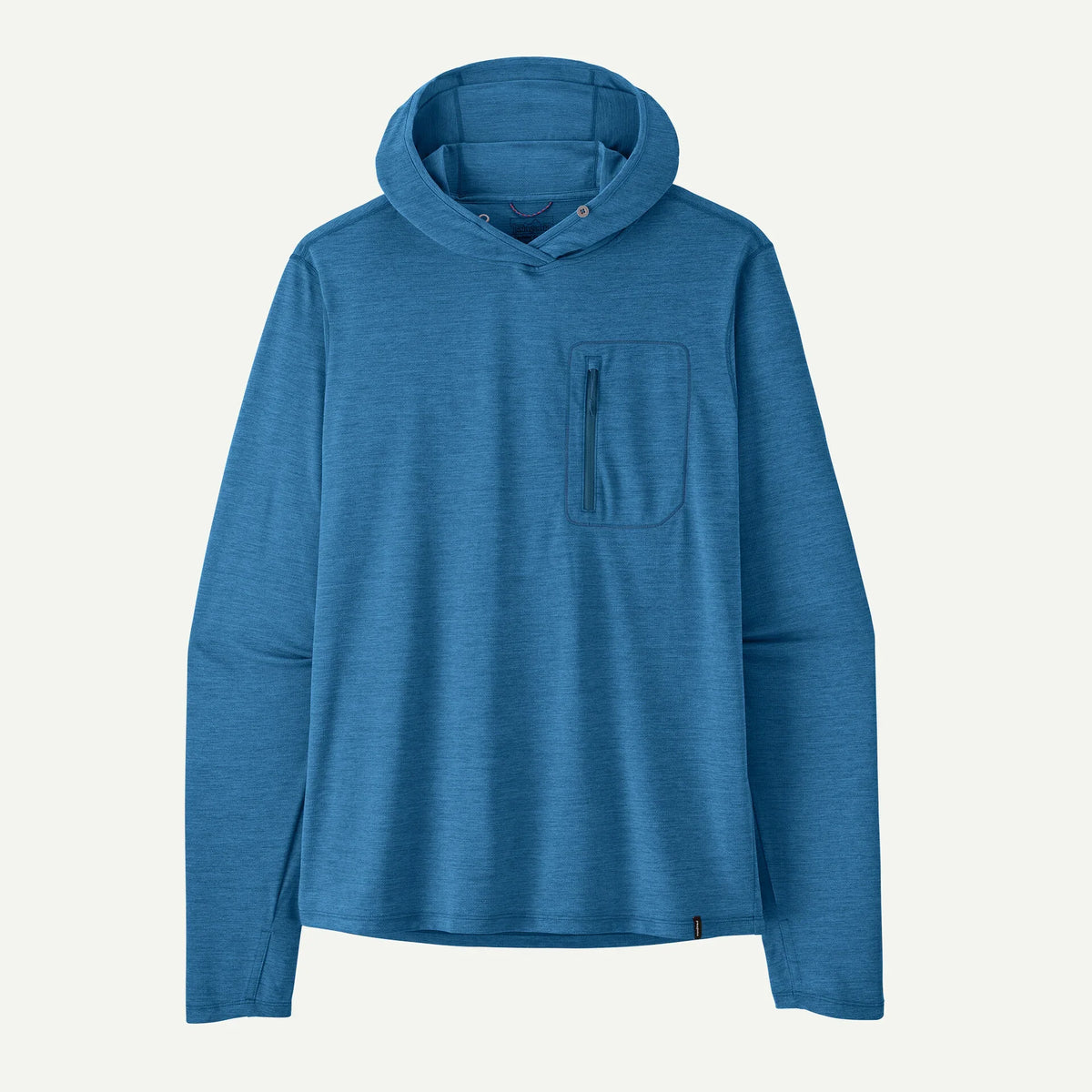 Patagonia Mens Pat M Cap Cool Sun Hoody Aquatic Blue/Light Aquatic Blue X-Dye