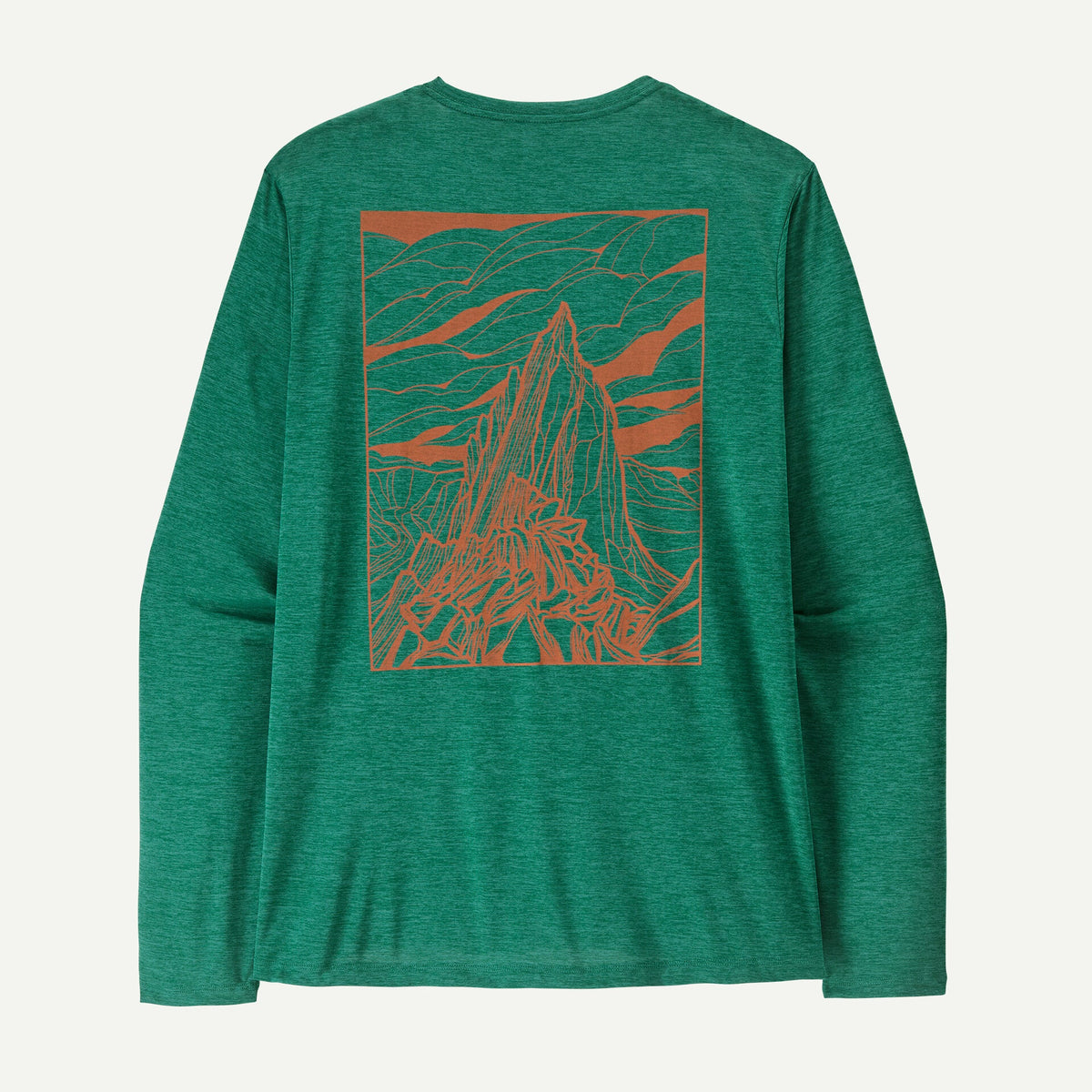 Patagonia Mens Long Sleeve Cap Cool Daily Graphic Shirt cloud crag: blue sage/light blue sage x-dye