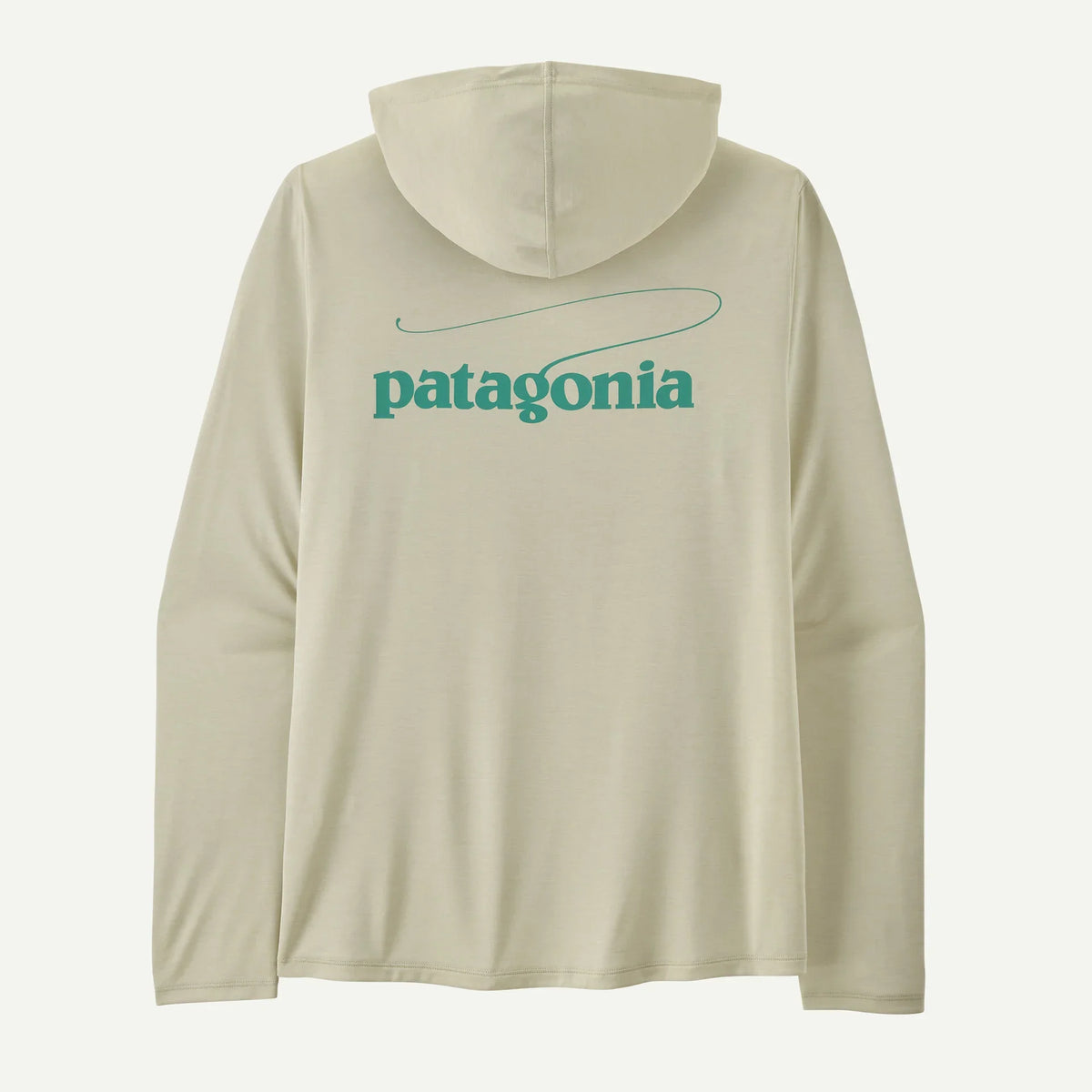 Patagonia Mens Cap Cool Daily Graphic Hoody casting logo: shore blue/light shore blue x-dye