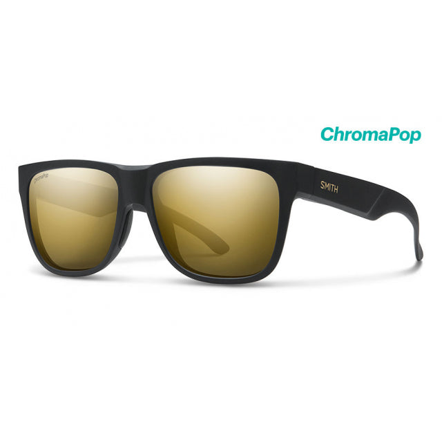 Smith Optics Lowdown 2 Matte Black Gold - ChromaPop Polarized Black Gold Mirror
