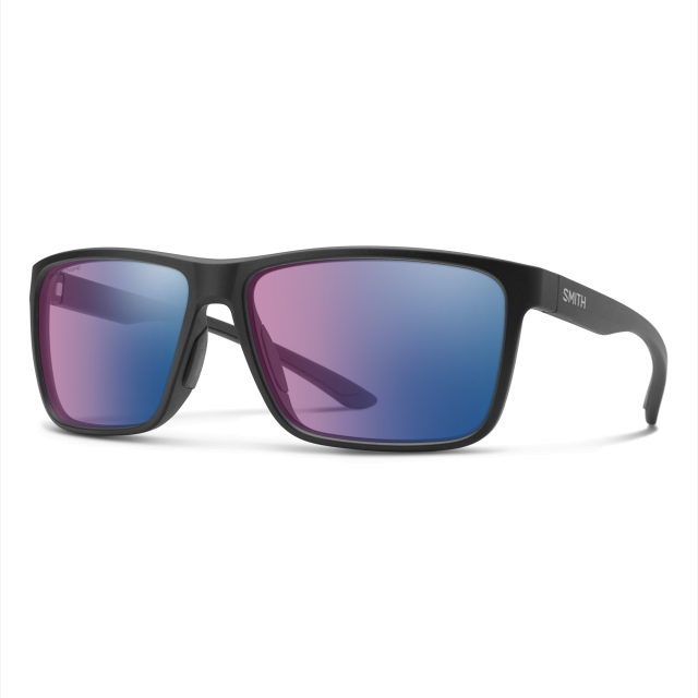 Smith Optics Riptide Matte Black / ChromaPop Glass Polarchromic Rose Blue Mirror