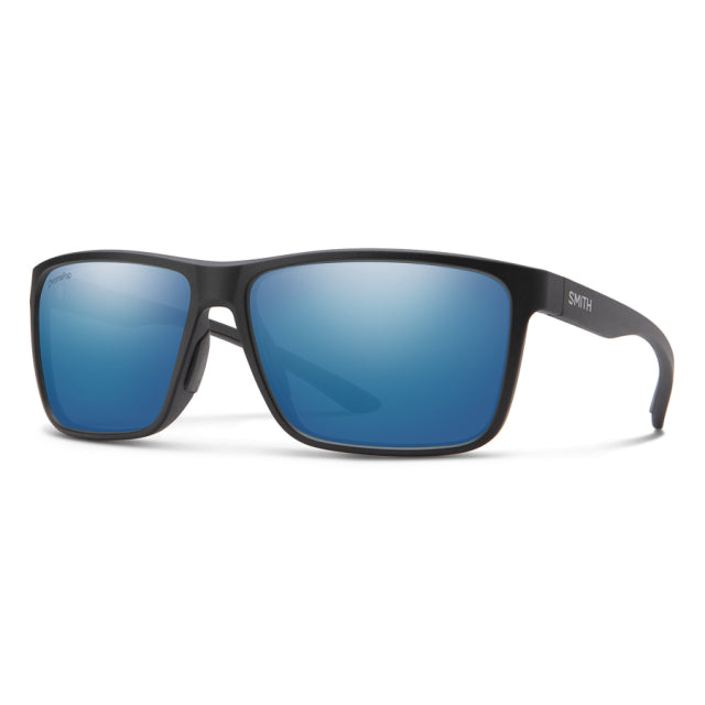 Smith Optics Riptide Matte Black - ChromaPop Glass Polarized Blue Mirror