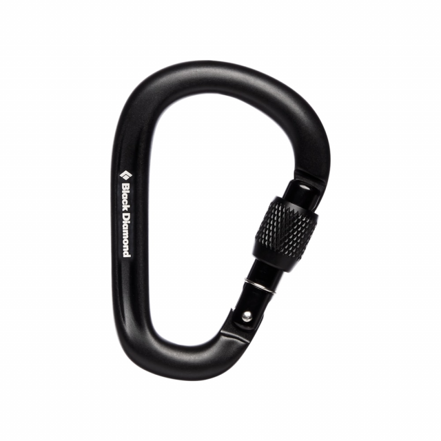 Black Diamond Pearlock Screwgate Carabiner Black