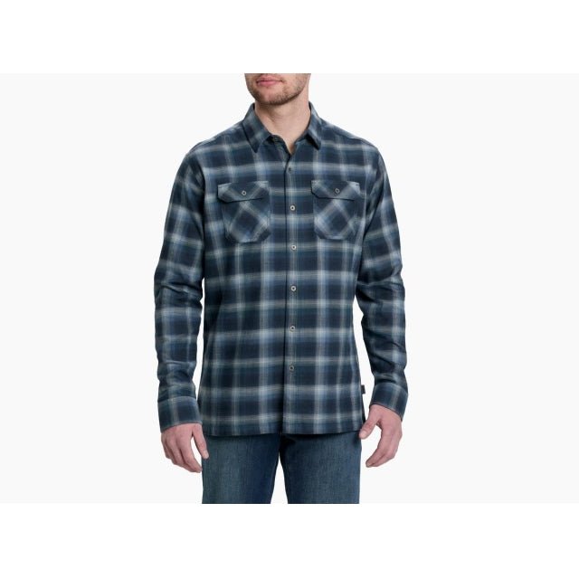 Kuhl Mens Dillingr Flannel Long Sleeve dark sand