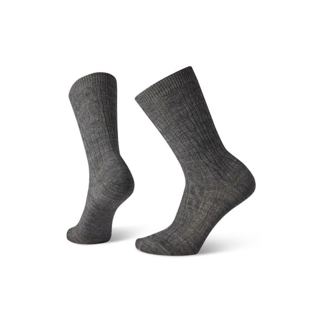 Smartwool Sw W Everyday Cable Crew Socks Medium Gray