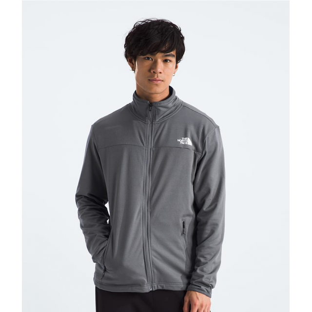 The North Face Mens Cedar Trail Grid Fleece Full Zip Jacket Burnt Umber